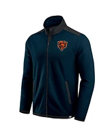 Darius Rucker Collection by Fanatics Men's Navy Chicago Bears Color Block Polar Fleece Full-Zip Jacket