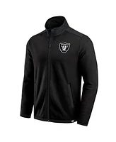 Darius Rucker Collection by Fanatics Men's Black Las Vegas Raiders Color Block Polar Fleece Full-Zip Jacket