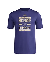 Adidas Men's Purple Washington Huskies Honor Support Pre-Game T-Shirt