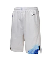 Nike Big Boys and Girls White Minnesota Timberwolves 2024/25 City Edition Swingman Performance Shorts