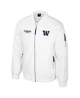 Colosseum Men's Washington Huskies White Rabbit Full-Zip Bomber Jacket