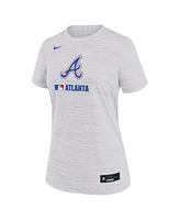 Nike Women's Ash Atlanta Braves Authentic Collection City Connect Velocity Performance T-Shirt