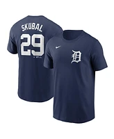 Nike Men's Tarik Skubal Navy Detroit Tigers Fuse Name Number T-Shirt