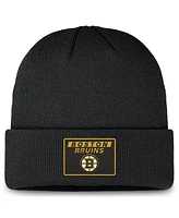 Fanatics Men's Black Boston Bruins Authentic Pro Cuffed Knit Hat