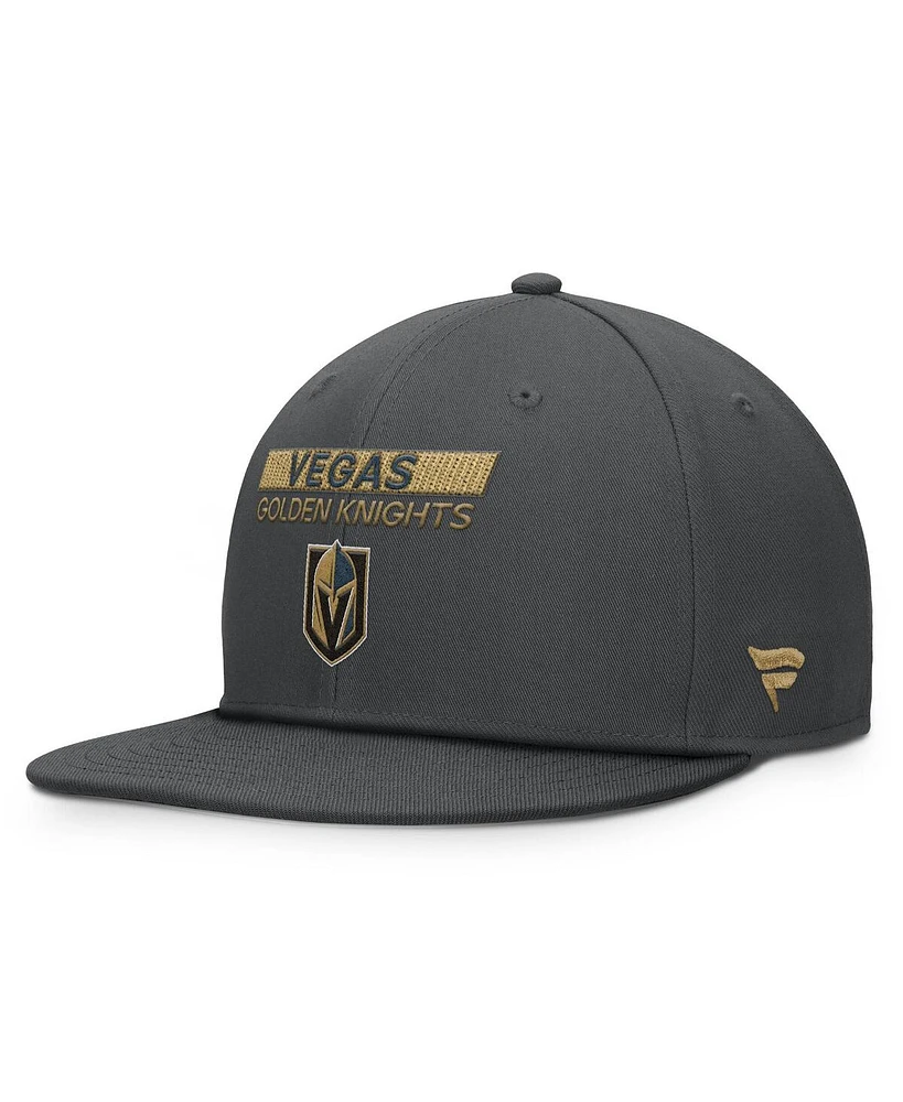 Fanatics Men's Gray Vegas Golden Knights Authentic Pro Prime Snapback Hat