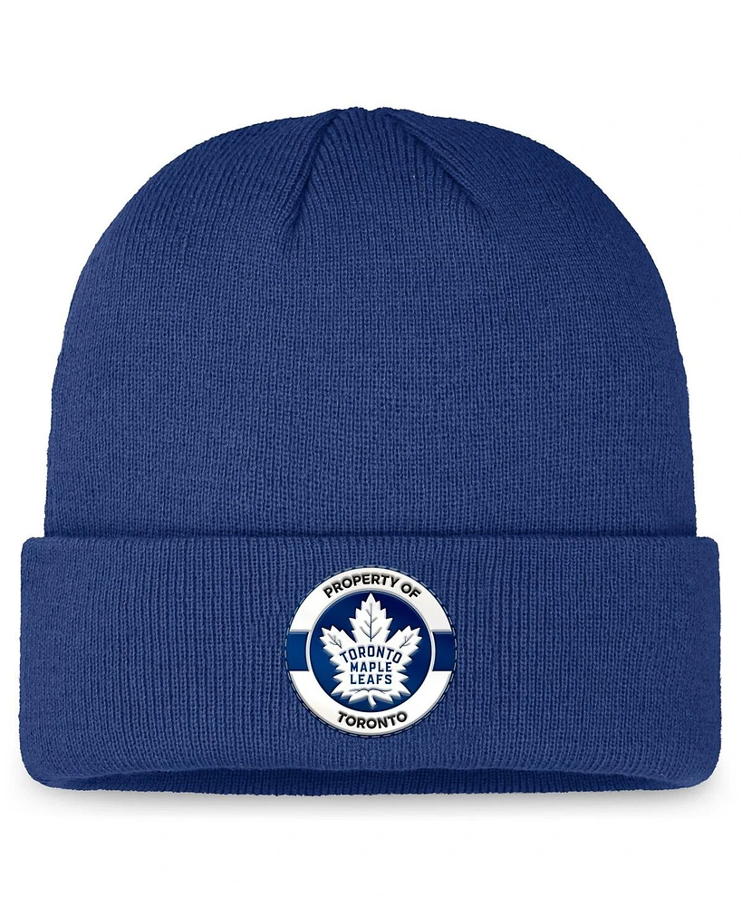 Fanatics Men's Blue Toronto Maple Leafs Authentic Pro Training Camp Cuffed Knit Hat