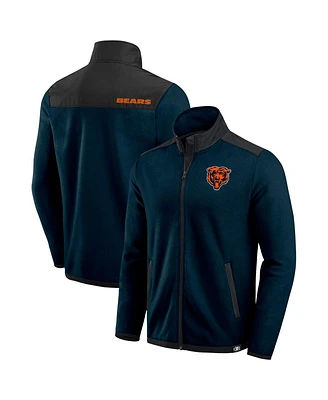 Darius Rucker Collection by Fanatics Men's Navy Chicago Bears Color Block Polar Fleece Full-Zip Jacket