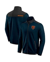 Darius Rucker Collection by Fanatics Men's Navy Chicago Bears Color Block Polar Fleece Full-Zip Jacket