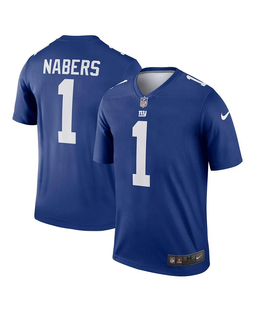 Nike Men's Malik Nabers Royal New York Giants Team Legend Player Performance Jersey