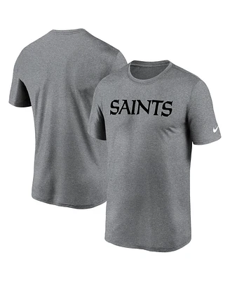 Nike Men's Heather Gray New Orleans Saints Legend Wordmark T-Shirt