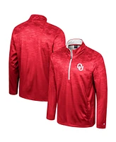 Colosseum Men's Crimson Oklahoma Sooners The Machine Half-Zip Jacket