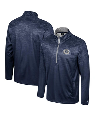 Colosseum Men's Navy Georgetown Hoyas The Machine Half-Zip Jacket