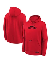 Nike Big Boys and Girls Red Miami Heat 2024/25 City Edition Club Fleece Pullover Hoodie