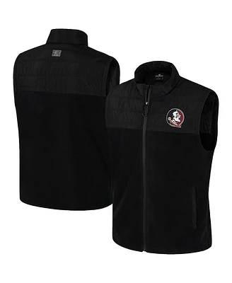 Colosseum Men's Black Florida State Seminoles Block The Sun Full-Zip Vest