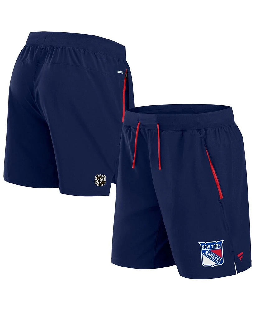 Fanatics Men's Navy New York Rangers Authentic Pro Rink Performance Shorts