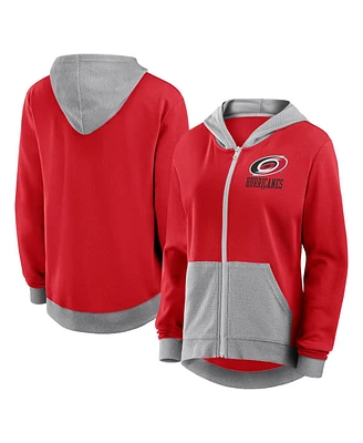 Logo Athletic Women's Red Carolina Hurricanes Hit It French Terry Full-Zip Hoodie
