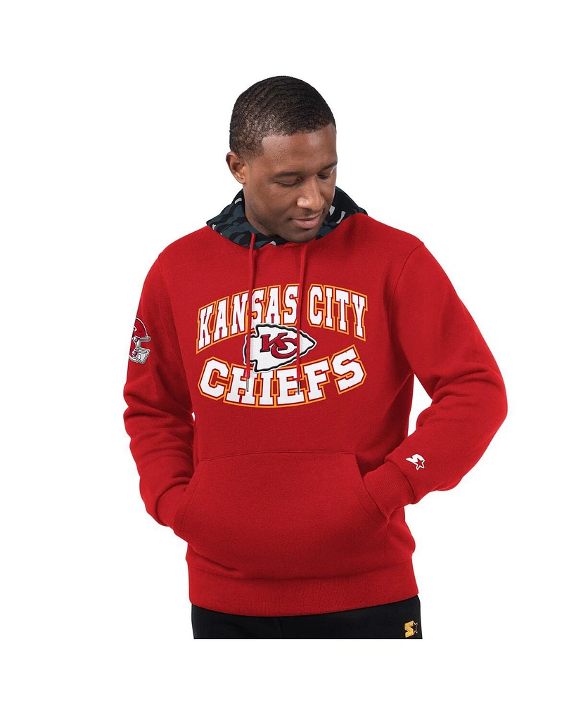 Starter Men's Red Kansas City Chiefs Thursday Night Gridiron Pullover Hoodie