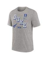 Nike Men's Heather Gray Duke Blue Devils Blitz Roll Call Tri-Blend T-Shirt