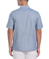 Cubavera Men's Classic-Fit Linen Blend Short Sleeve Button-Front Shirt