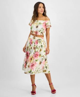 Guess Elodie Cropped Top Matching Midi Skirt