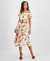 Guess Elodie Cropped Top Matching Midi Skirt