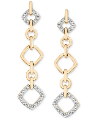 Wrapped in Love Diamond Drop Rhombus Earrings (1/4 ct. t.w.) in 14k Yellow Gold, Exclusively at Macy's