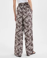 I.n.c. International Concepts Women's Printed Pull-On Wide-Leg Pants, Exclusively at Macy's