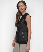 Dkny Women's Combo Zipper Vest