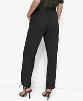Dkny Women's Rumpled High-Rise Bungee Pants