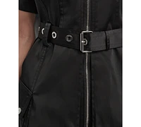 Dkny Women's Zip-Front Belted Short-Sleeve Dress