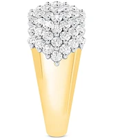 Forever Grown Diamonds Lab-Grown Diamond Pave Band (2 ct. t.w.) Sterling Silver or 14K Gold-Plated