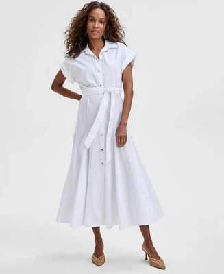 I.n.c. International Concepts Women's Cotton Maxi Shirtdress, Exclusively at Macy's