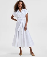 I.n.c. International Concepts Women's Cotton Maxi Shirtdress, Exclusively at Macy's