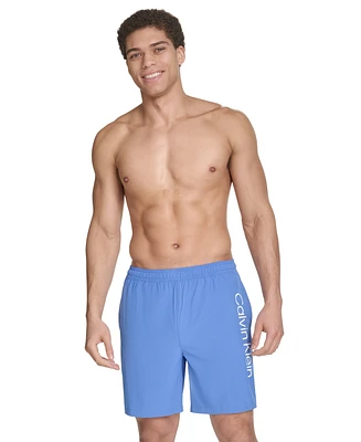 Calvin Klein Men's Regular-Fit Quick-Dry 5" Swim Trunks with Compression Short Liner