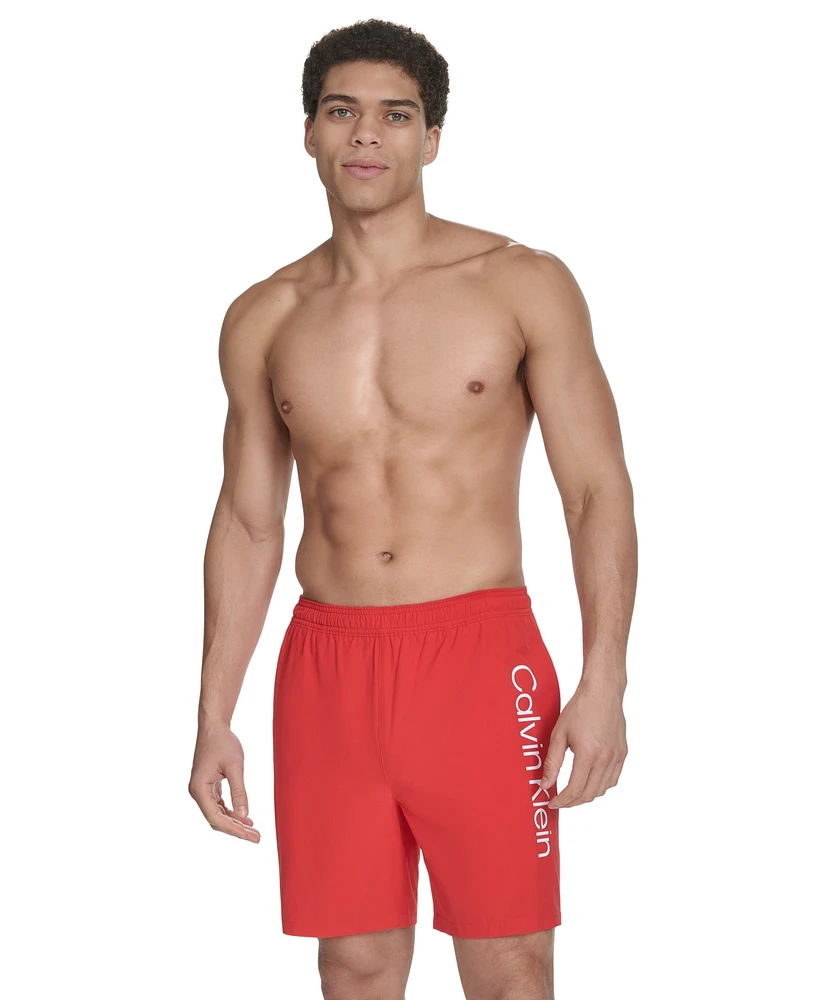 Calvin Klein Men's Regular-Fit Quick-Dry 5" Swim Trunks with Compression Short Liner
