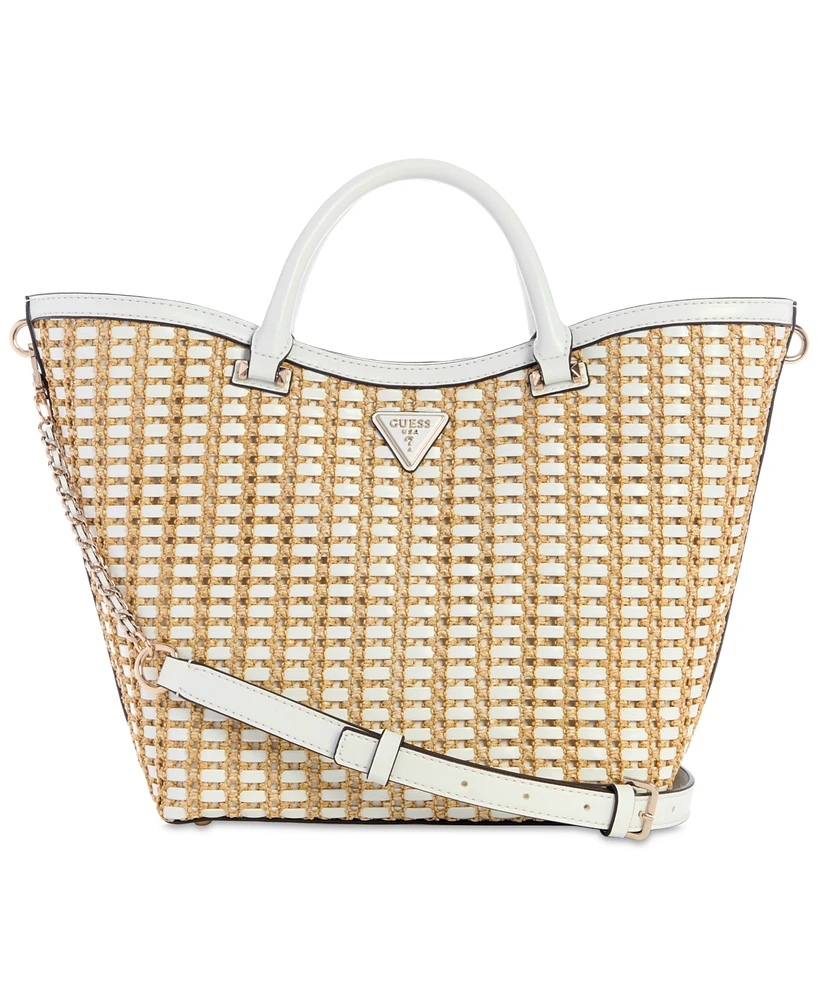 Guess Atalia Large Raffia Crossbody Tote