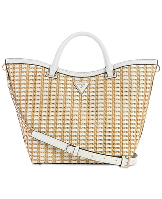 Guess Atalia Large Raffia Crossbody Tote