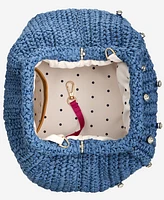 On 34th Crochet Small Woven Clutch Crossbody with Rhinestones, Exclusively at Macy's