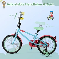 Kids Bike with Adjustable Handlebar and Saddle for 4-8 Years Old