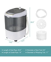Portable Mini Washing Machine Semi-Automatic Washer and Spinner Combo with Single Tub
