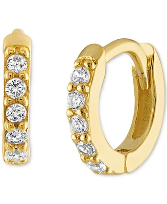 Ben Oni Alex Cubic Zirconia Huggie Hoop Earrings