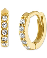 Ben Oni Alex Cubic Zirconia Huggie Hoop Earrings