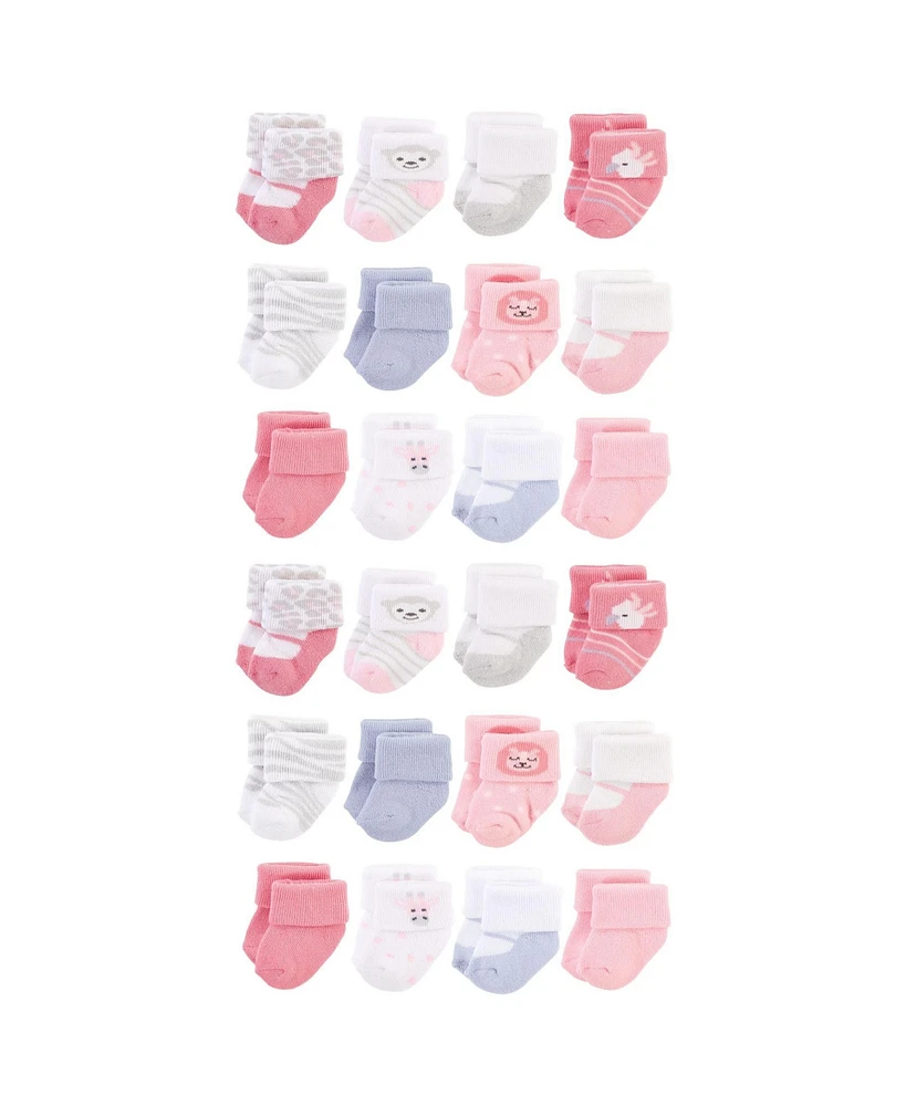 Hudson Baby Baby Boys Hudson Cotton Rich Terry Socks 24-Pack Safari