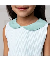 Hope & Henry Girls' Organic Peter Pan Collar Seersucker Dress