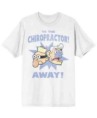 Spongebob Squarepants Barnacle Boy Chiropractor Mens White Graphic Tee - 3XL