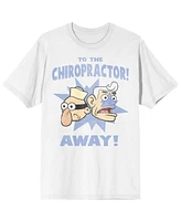 Spongebob Squarepants Barnacle Boy Chiropractor Mens White Graphic Tee - 3XL