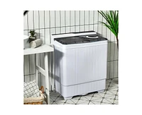 26 lbs Portable Semi-automatic Washing Machine with Built-in Drain Pump