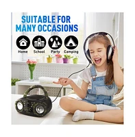 Pyle Portable Cd Player Boombox with Am/Fm Stereo and Bluetooth