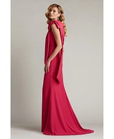 Tadashi Shoji Women's Cassia Bow-Shoulder Crepe Gown
