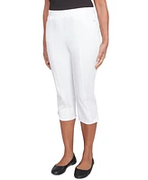 Alfred Dunner Petite Mid-Rise Tulip-Hem Capri Pants